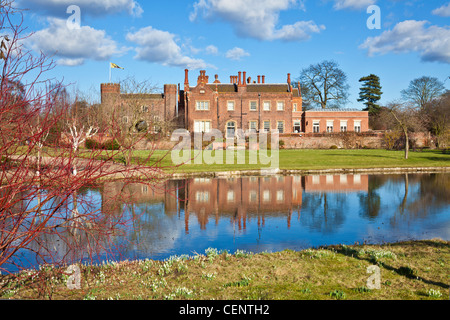 Snowdrops presso la famosa Hodsock Priory vicino a Worksop Nottinghamshire Inghilterra GB UK EU Europe Foto Stock