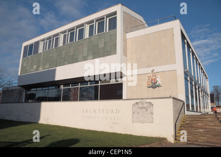 Brentford County Court, Alexandra Road, High Street, Brentford, Middlesex, Regno Unito. Foto Stock