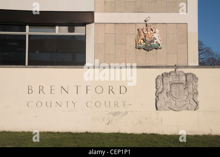 Brentford County Court, Alexandra Road, High Street, Brentford, Middlesex, Regno Unito. Foto Stock