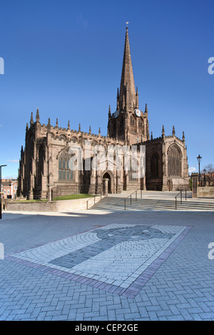 Rotherham Minster nel centro della città di Rotherham, South Yorkshire, Regno Unito Foto Stock