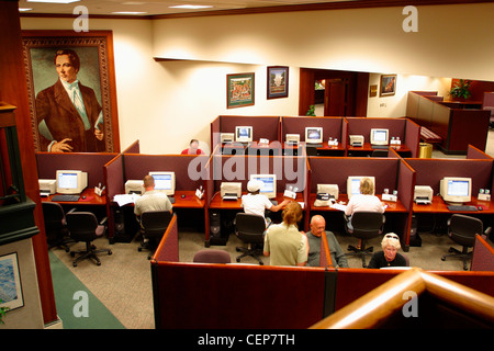 Famiglia Centro di Ricerca Joseph Smith Memorial Building Temple Square sede mormone di Salt Lake City, UT Foto Stock