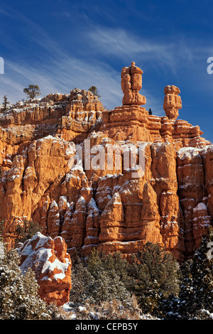 Whimsical hoodoos sagomato in rosso Canyon Overlook Utah's Dixie National Forest e Scenic Byway Route 12. Foto Stock