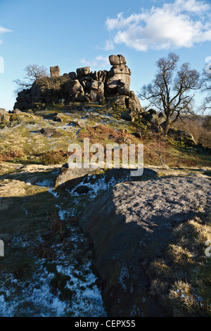 Robin Hood's Stride, Parco Nazionale di Peak District, Derbyshire, Inghilterra Foto Stock