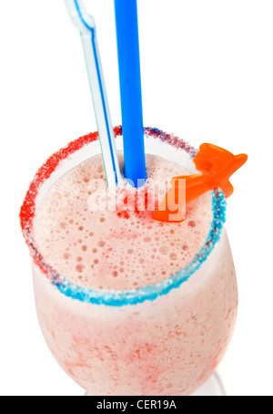 Cocktail del gelato, succo di uve e il succo di mela, albicocca succo di frutta e succhi di ciliegie Foto Stock