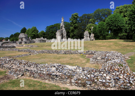 Rovine di Thetford Priory, East Anglian monastero priorato cluniacense di Nostra Signora di Thetford, Thetford, Norfolk, Inghilterra, Regno Unito Foto Stock