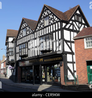 Una delle (7) immagini relative al Tudor architettura in Frankwell, Shrewsbury in il fotografo della biblioteca in questa sede in inglese. Foto Stock