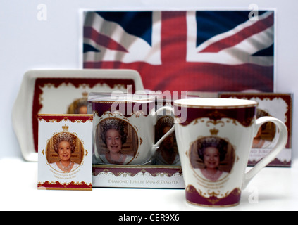 Queen Elizabeth II Diamond Jubilee Souvenir, Londra 2012 Foto Stock