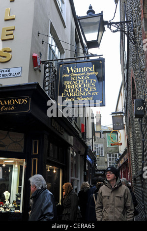 Antichi negozi di gioielleria in corsie BRIGHTON REGNO UNITO Foto Stock
