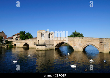 La Cappella di St Ledger (Cappella sul ponte sopra il Fiume Great Ouse. Foto Stock