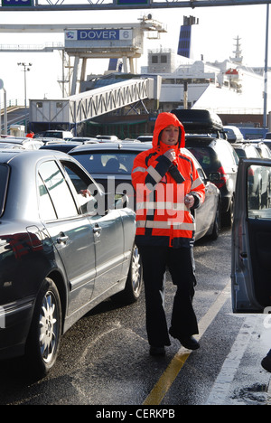 Dover Harbour e cross channel ferry Regno Unito Foto Stock