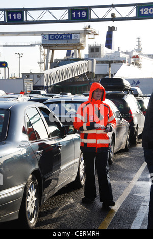 Dover Harbour e cross channel ferry Regno Unito Foto Stock