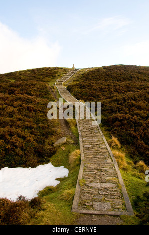 Parte dell'Offas Dyke percorso nel Galles del Nord Foto Stock