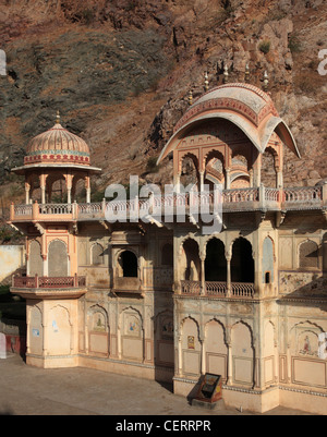 India Rajasthan, Jaipur, Galta, templi, Foto Stock