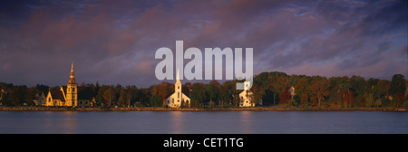 Il 3 chiese a Mahone Bay, Nova Scotia, Canada Foto Stock