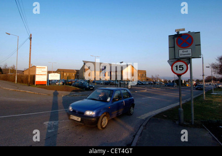 L'ingresso principale di Morriston Hospital di Swansea, Galles del Sud. Foto Stock