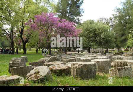 Ninfeo, Antica Olympia, Ilia, Peloponneso, Grecia Foto Stock