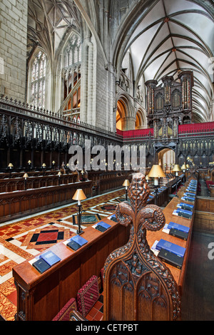 La cattedrale di Gloucester interno Foto Stock