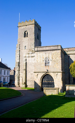 Chiesa della Santa Trinità Much Wenlock Shropshire England Regno Unito Foto Stock
