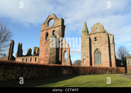 Esterno del Arbroath Abbey angus scozia febbraio 2012 Foto Stock