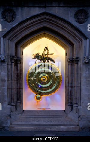 Corpus domini di clock, Cambridge orologio scultoreo Foto Stock