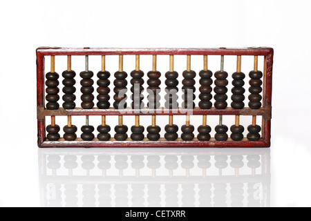 In legno antico abacus Foto Stock