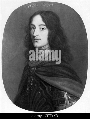 PRINCE RUPERT DEL RENO (1619-1682) soldato tedesco, scienziato e artista che ha svolto una parte importante nella civile inglese Wa Foto Stock