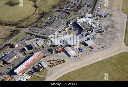 Immagine aerea di Leeds Bradford Airport Foto Stock