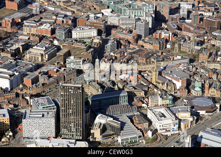 Immagine aerea di Sheffield City Centre Foto Stock