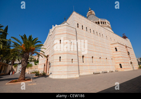 Israele, Nazaret, Esterno della Basilica dell'Annunciazione Foto Stock