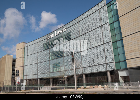 Il lato posteriore del nuovo John Lewis Store nel Westfield Stratford City Shopping Centre, Stratford, Londra. Foto Stock