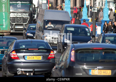Il traffico nel Regno Unito durante la notte Foto Stock