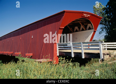 Hogback ponte coperto, Madison County, Iowa, USA Foto Stock