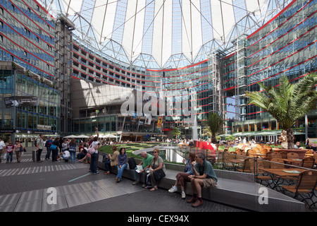 Sony Center di Potsdamer Platz, Berlin, Germania Foto Stock