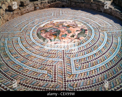 CY - NEA PAPHOS: mosaico a casa di Aion (Teseo e il MINOTAURO) Foto Stock