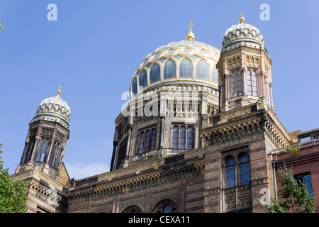 Neue Synagogue, la Nuova Sinagoga, Oranienburger Strasse, Berlino, Germania Foto Stock