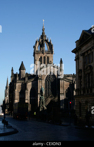 La Cattedrale di St Giles High Kirk Royal Mile di Edimburgo in Scozia. Foto Stock