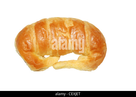 Una torta di sesamo pane isolato in bianco. Foto Stock