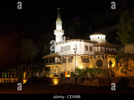 Il palazzo di Balchik di notte Foto Stock