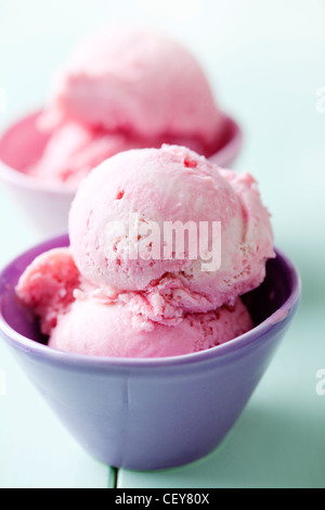 Gelato alla fragola Foto Stock