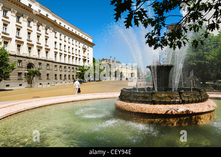 La parte centrale di Sofia, Bulgaria, cityscape dalla capitale bulgara Foto Stock