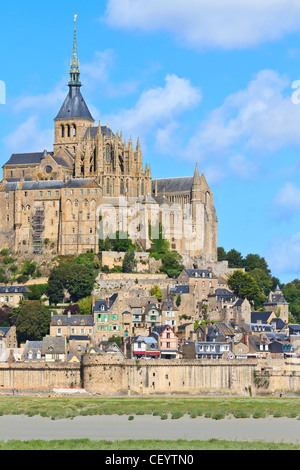 Mont Saint Michel Abbey, Normandia / Brittany, Francia Foto Stock