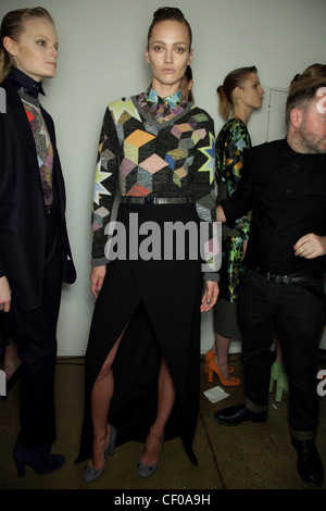 Preen Backstage New York pronto a indossare Autunno Inverno 2011 2012 Foto Stock