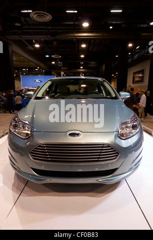 HOUSTON - Gennaio 2012: la Ford Focus auto elettrica a Houston International Auto Show Foto Stock