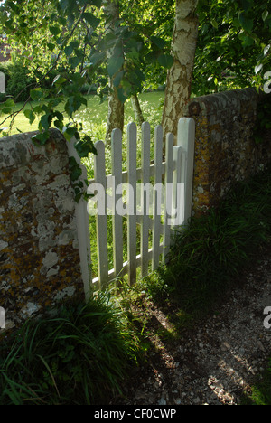 Parete di selce, Stoughton, Sussex. Foto Stock