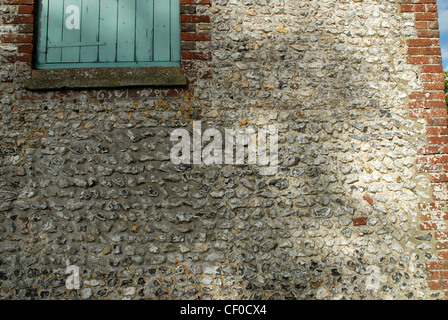 Parete di selce, Stoughton, Sussex. Foto Stock