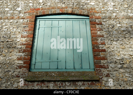 Parete di selce, Stoughton, Sussex. Foto Stock