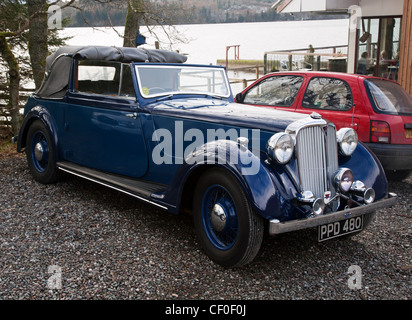 Vintage degli anni trenta Rover 14 Tickford drophead coupe, un British Classic Car. Foto Stock