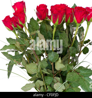 Mazzo di rose rosse Foto Stock