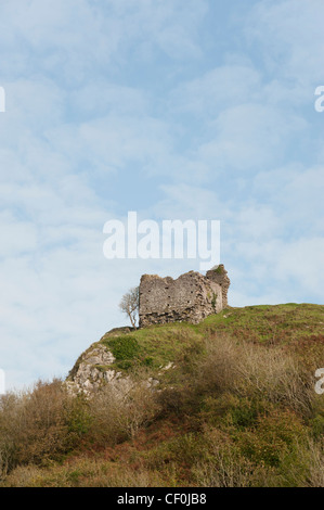 Le rovine del castello di Pennard, Penisola di Gower, Galles Foto Stock