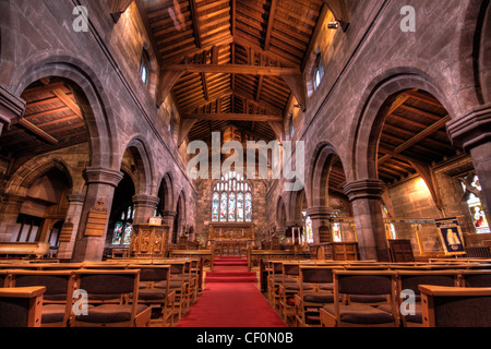 St Wilfrids Chiesa interno Villaggio Grappenhall, Sud Warrington, Cheshire WA4, England, Regno Unito Foto Stock